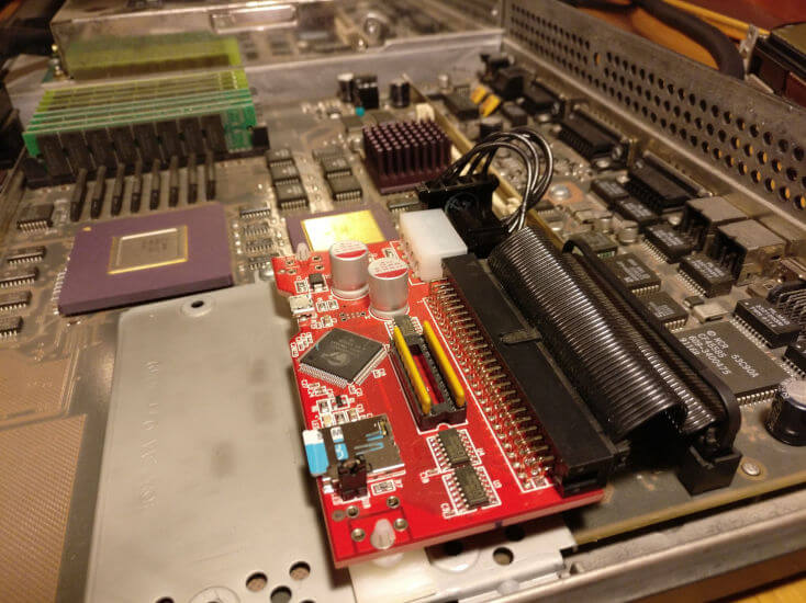 SCSI2SD Installed In Place Of The Original NeXTStation SCSI HDD