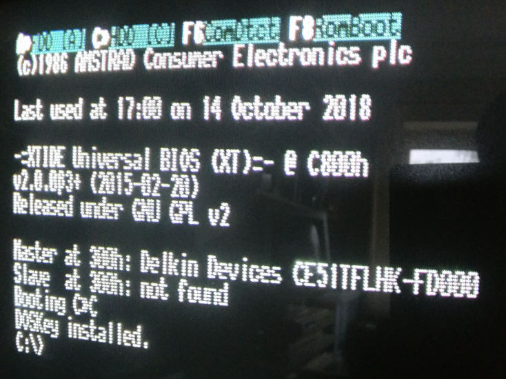 Amstrad PC1512 Video On Atari SC1425 RGB / CGA Monitor