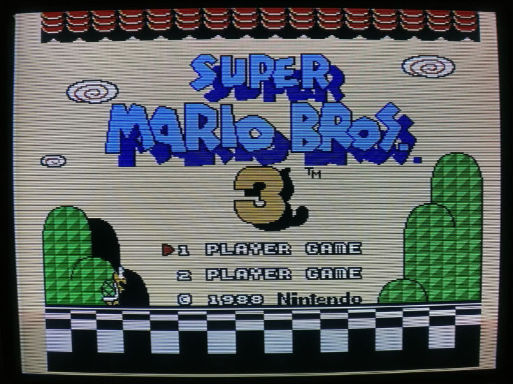 Example of Super Mario Bros. 3 Output Over Composite On CRT Monitor
