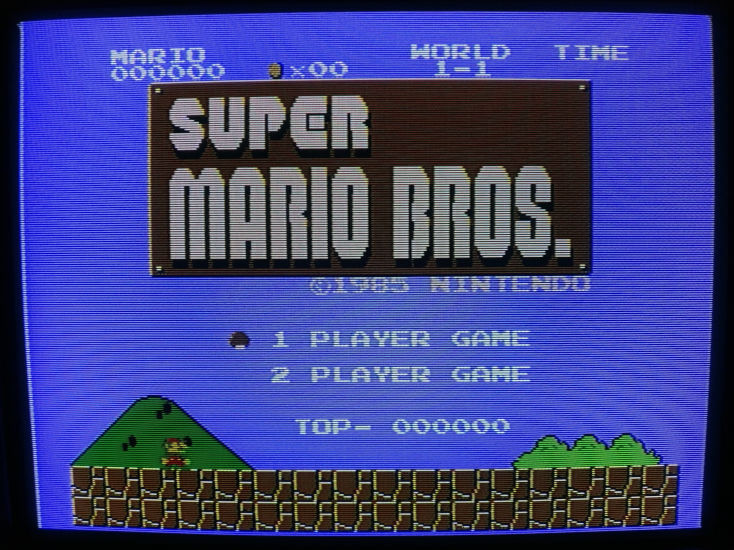 Example of Super Mario Bros. Output Over Composite On CRT Monitor