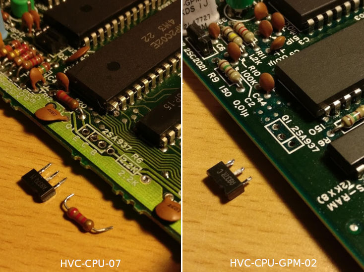 Step 1 - Removing The 2SA937 Transistor And PPU Pin 21