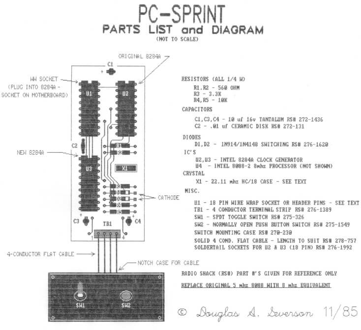 PC-SPRINT - a DIY overclocking solution for the IBM 5150 PC