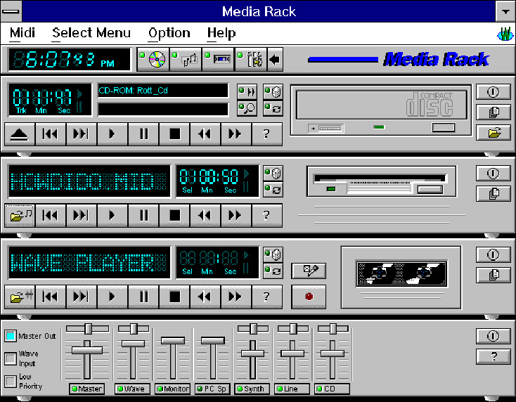 Download Media Rack - Willow Pond's Legendary Classic Media Player For Windows 3.1 / 9x - Cover Photo