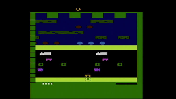 Screen capture of Frogger using UAV s-video output on Atari 2800